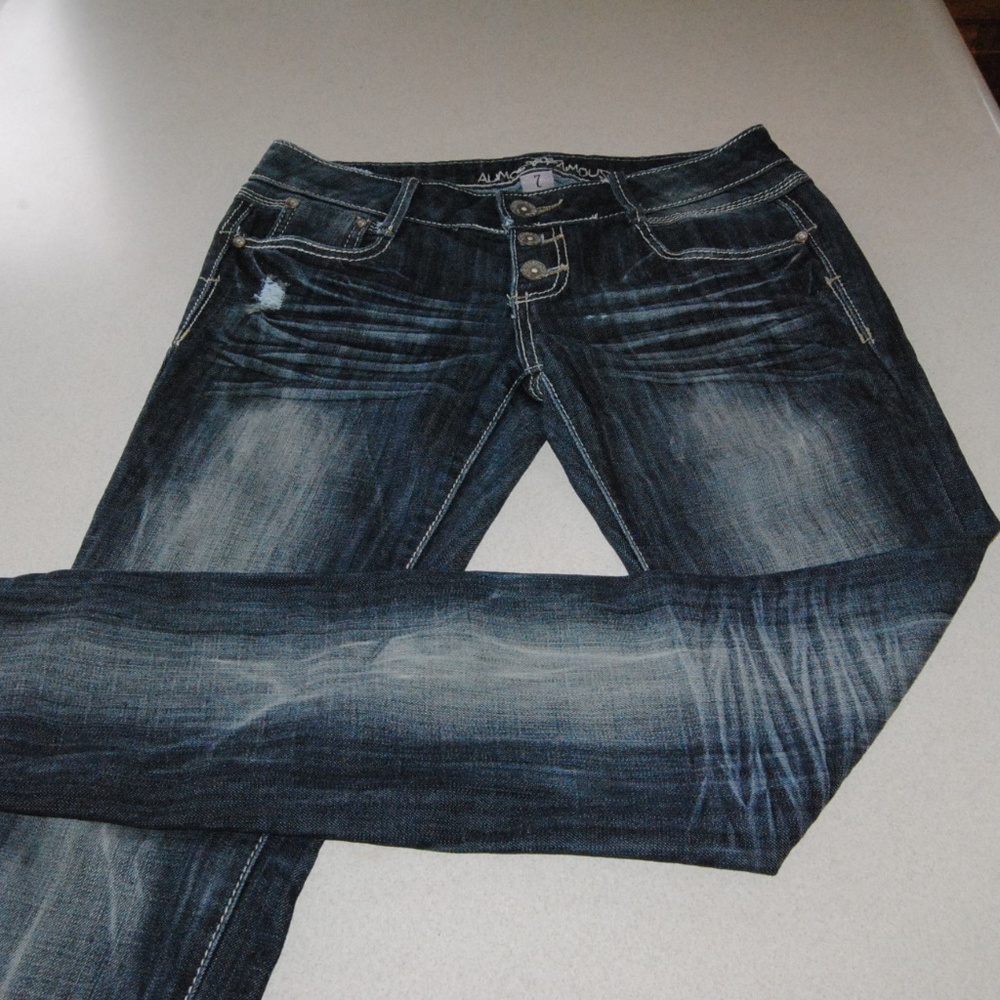 Almost Famous Button Up Front Skinny Jeans